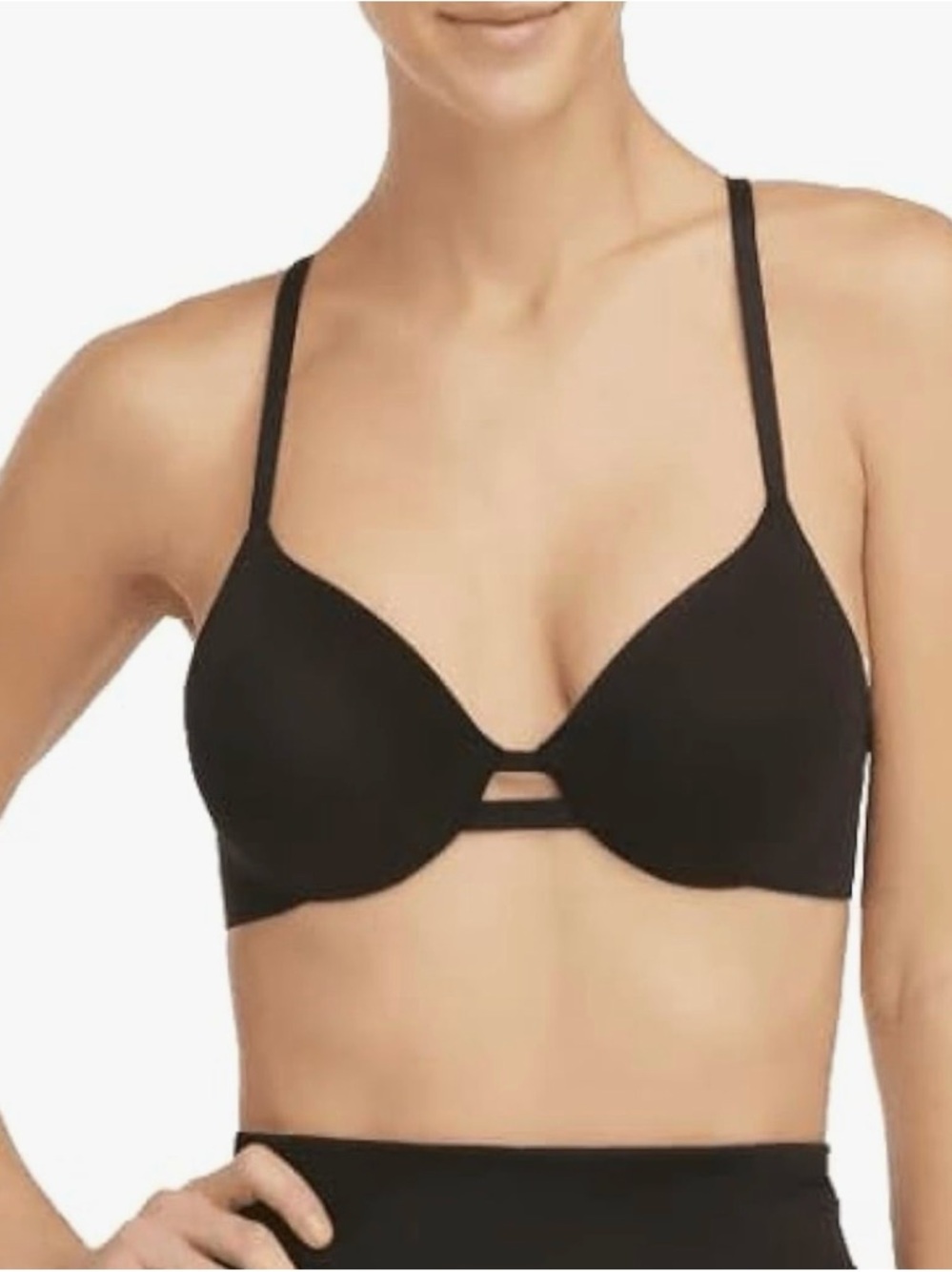 SPANX Womens' Swim Convertible Bra Bikini Top, Black, NWT